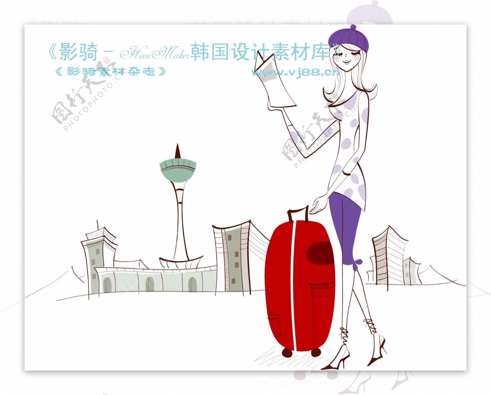 城市时尚生活矢量素材矢量图片HanMaker韩国设计素材库