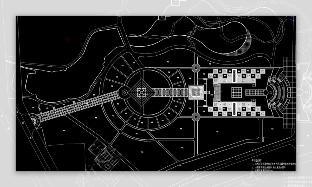 公园景观总平面定位图图片