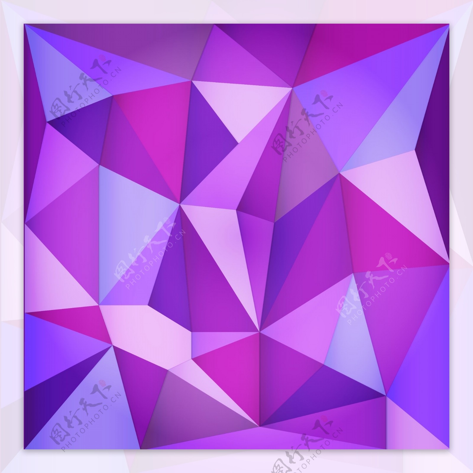 紫色立体背影
