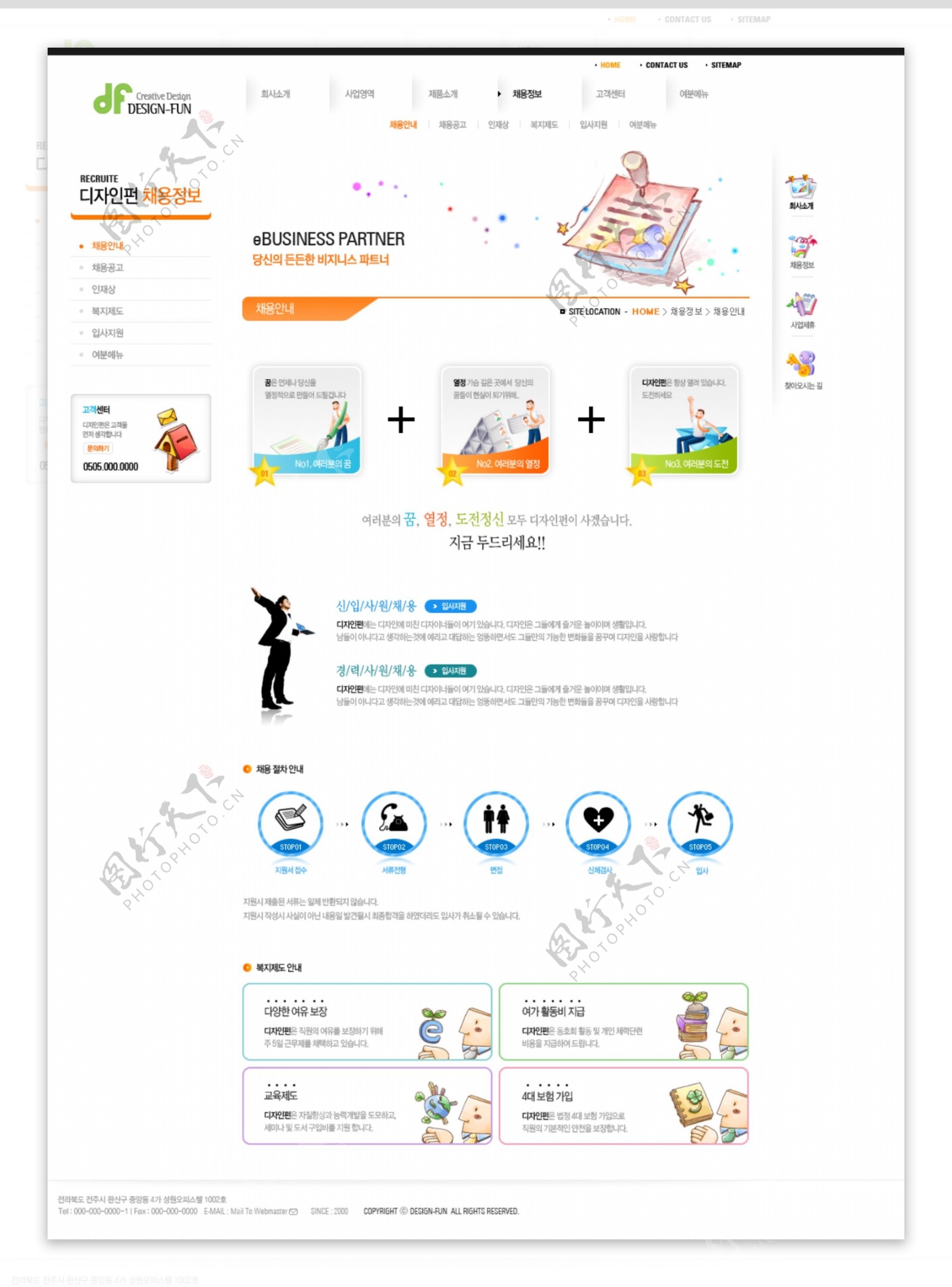 韩国网页模板PSD分层内页PSD