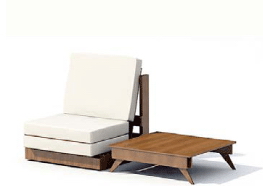 躺椅3d模型家具图片素材9