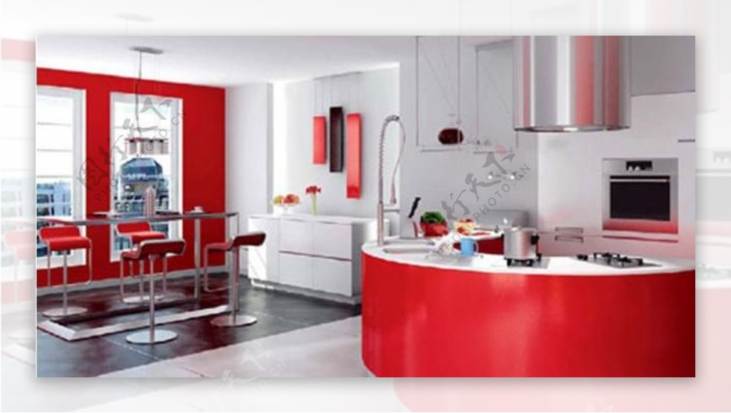 现代家居厨房3d模型图片