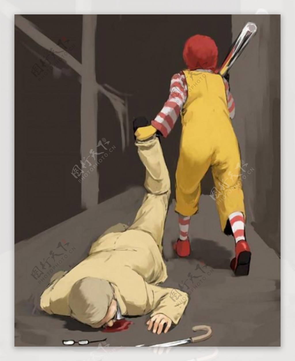 麦当劳暴碎肯德基图片