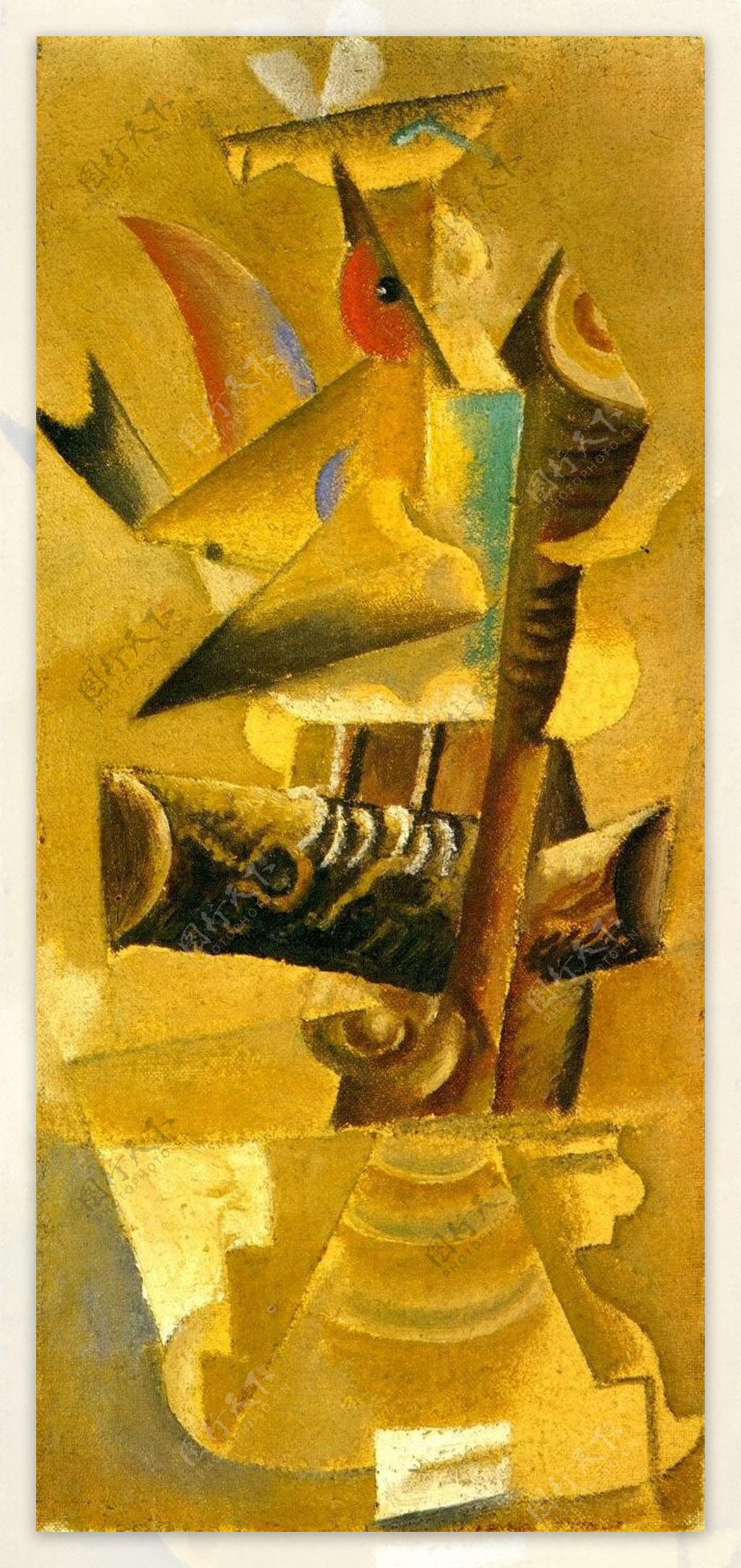 1913Oiseausurunebranche西班牙画家巴勃罗毕加索抽象油画人物人体油画装饰画