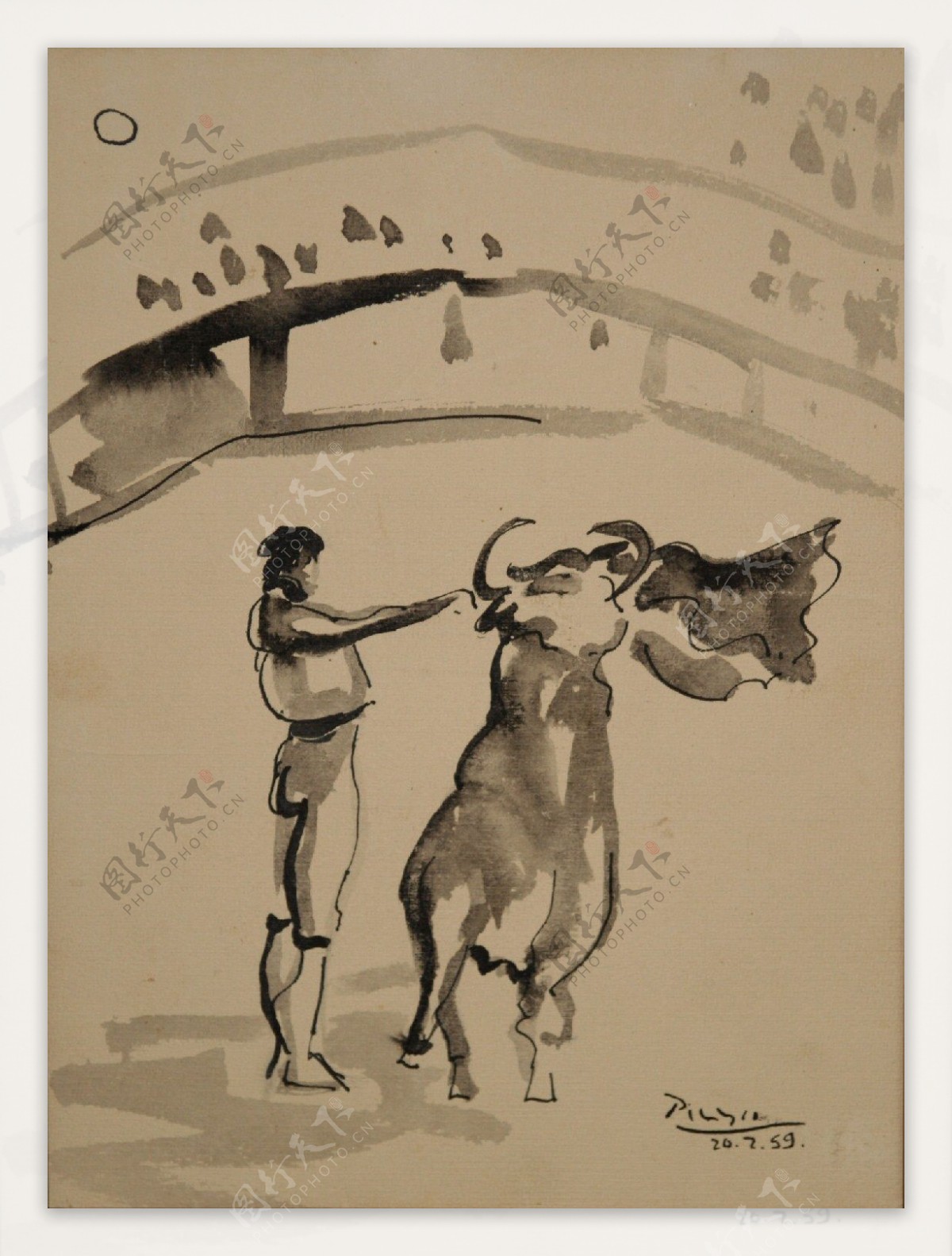 1959Letorero西班牙画家巴勃罗毕加索抽象油画人物人体油画装饰画