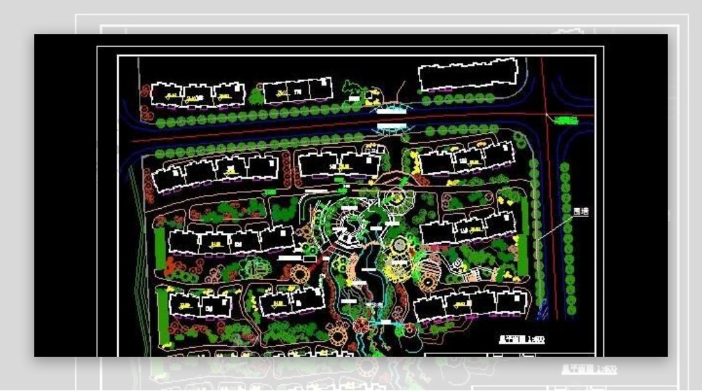 翠竹苑小区总平面园林景观设计图
