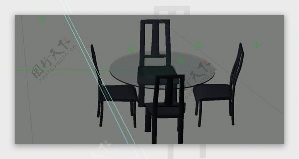 室内装饰家具桌椅组合263D模型