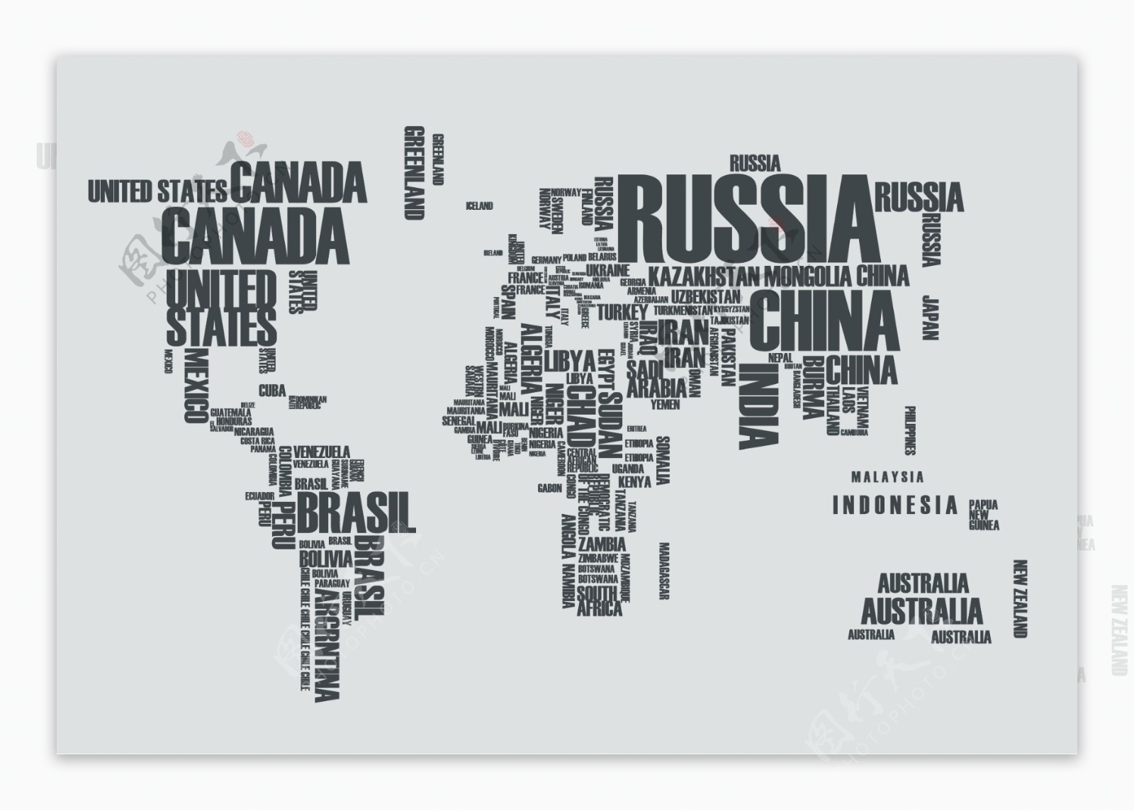 世界地图的字母表的字母板设计矢量