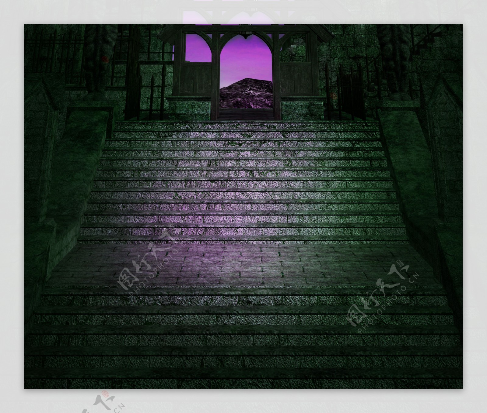 黑暗的楼梯背景