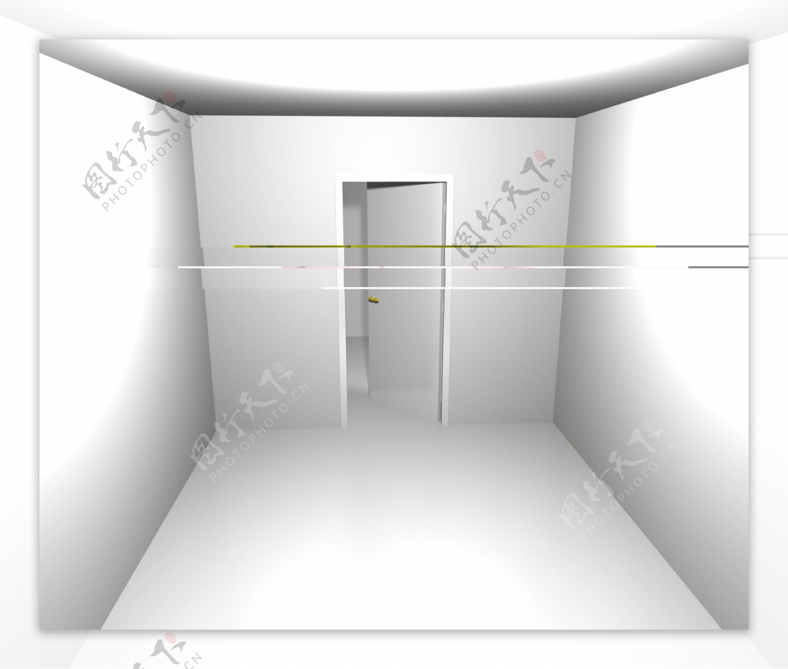 白色背景空房间