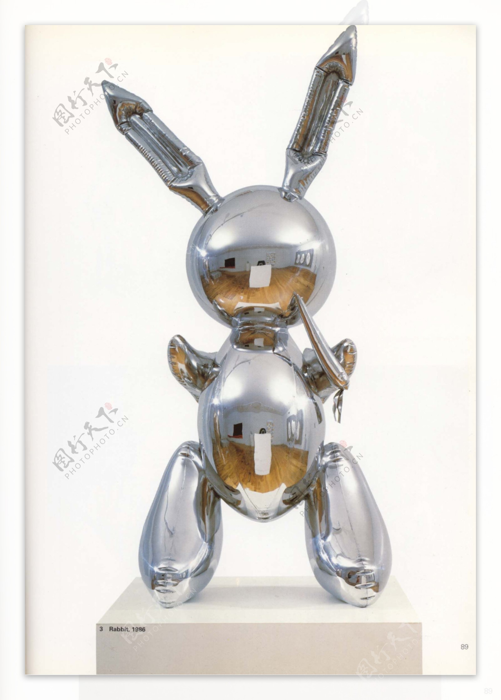 银色充气兔子图片