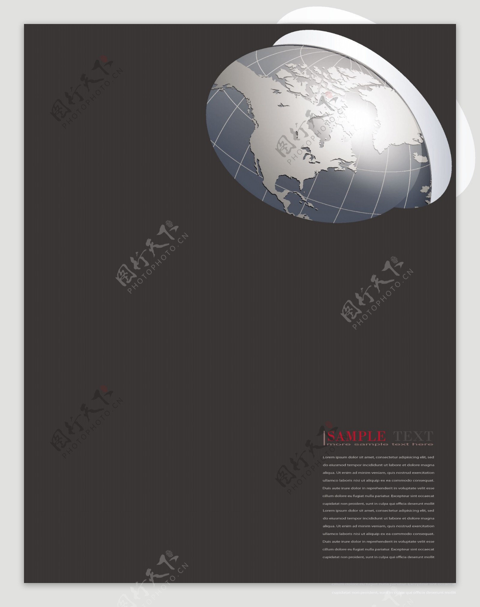 动感线条商务科技背景地球图片