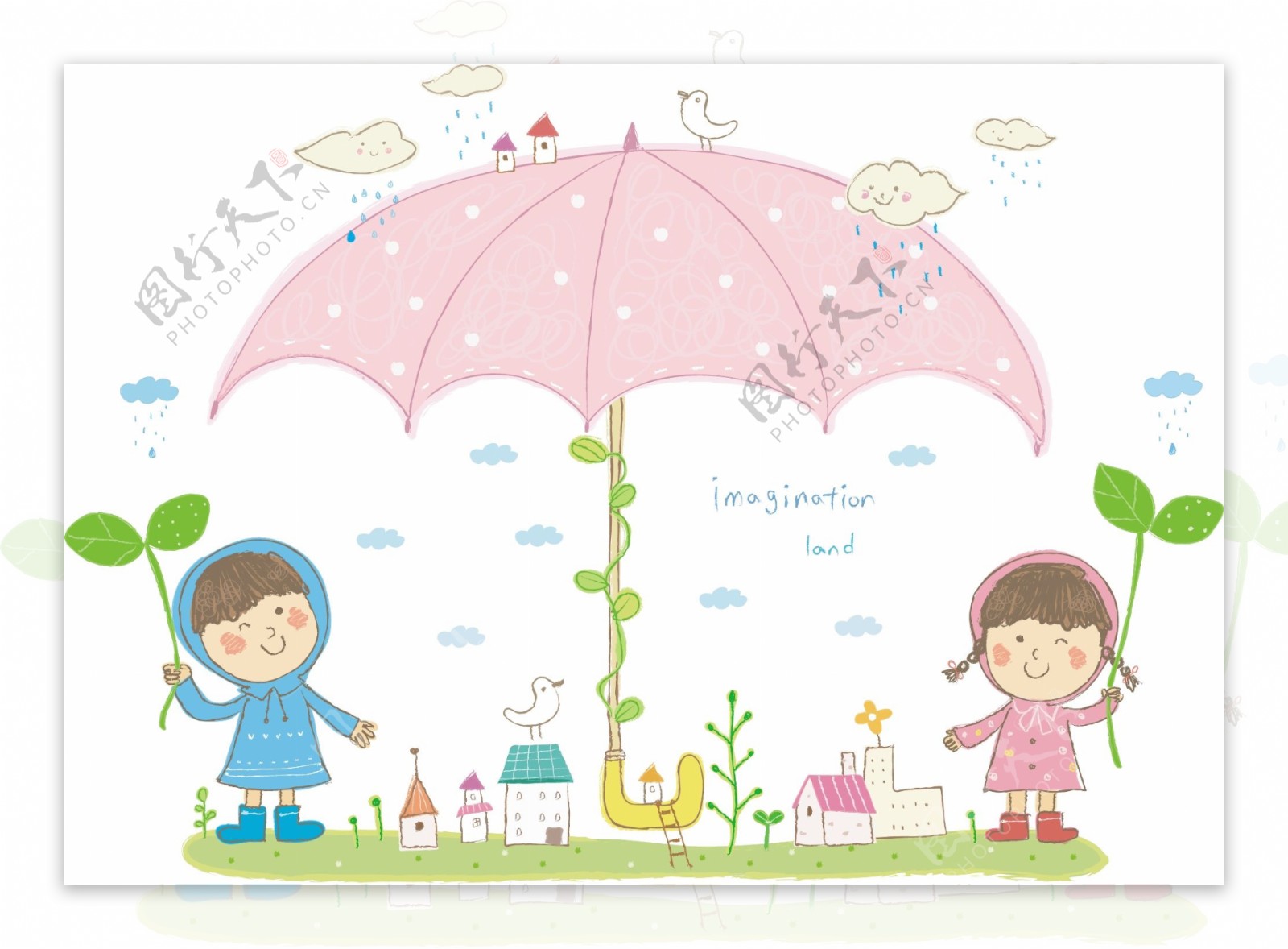 儿童雨伞图片