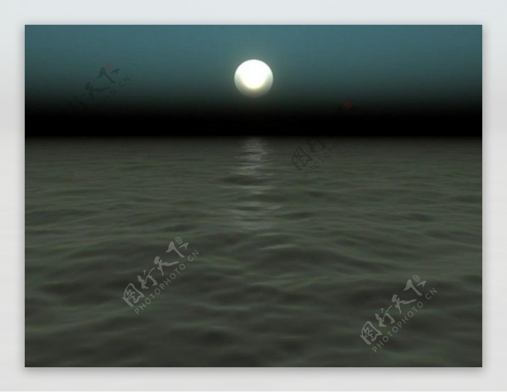 弥漫月光的海面