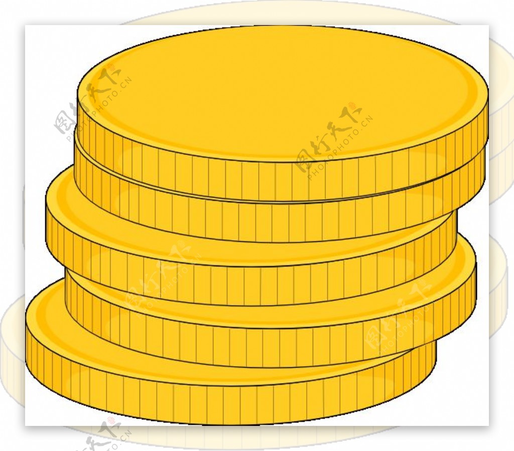 硬币的剪贴画的钱堆