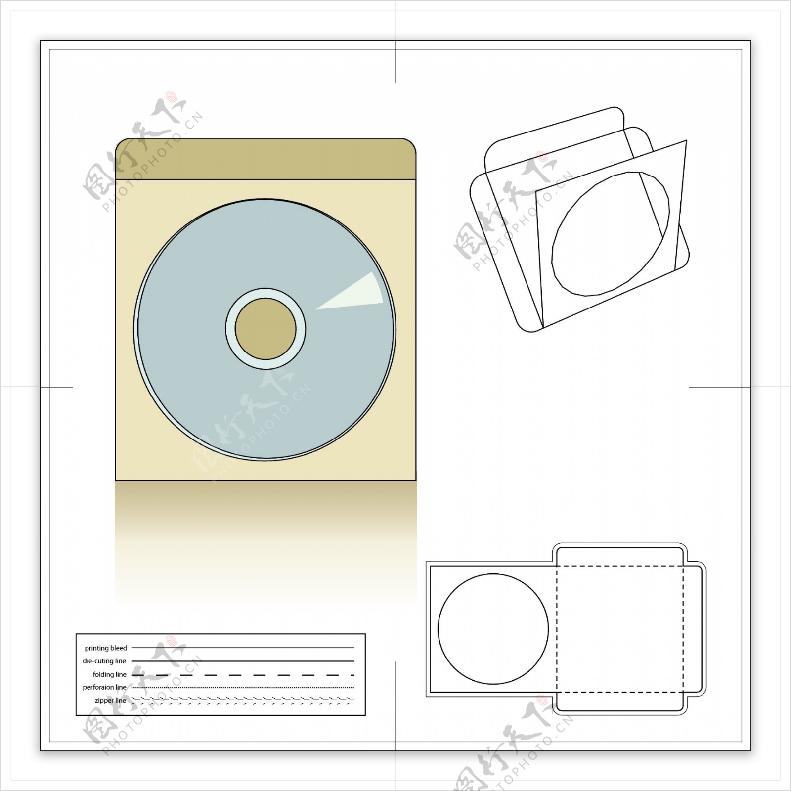 空白纸包装源文件矢量素材图片