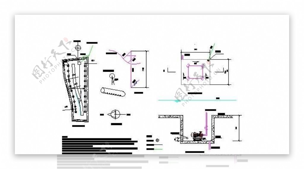某娱乐场所景墙水幕排水系统设计图