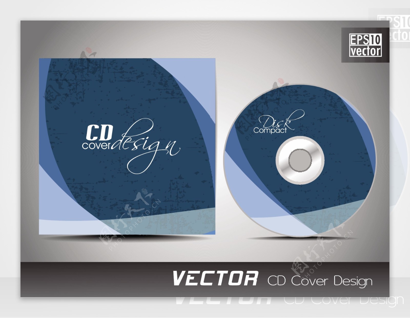 文本空间CD封面设计模板
