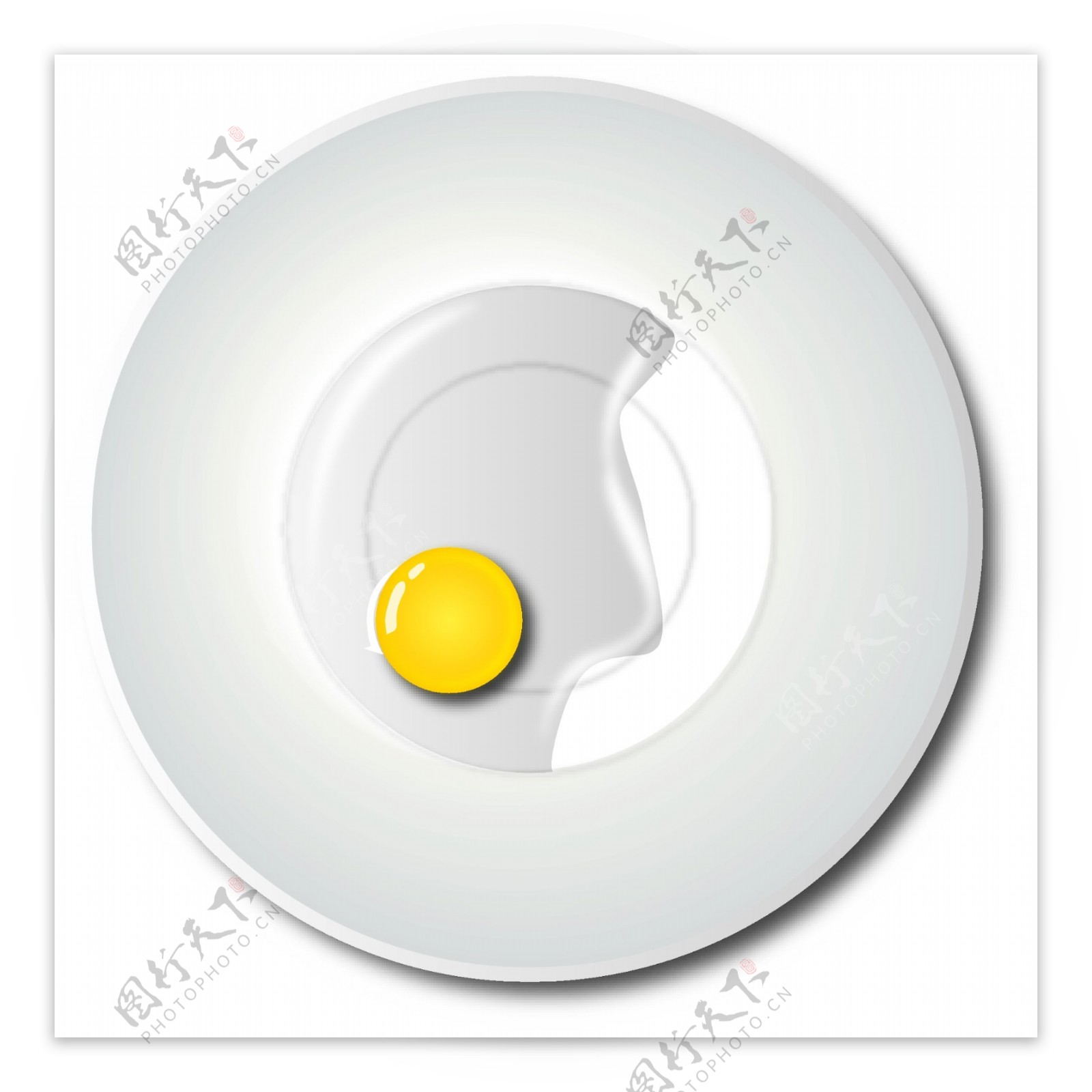 盘子鸡蛋矢量图