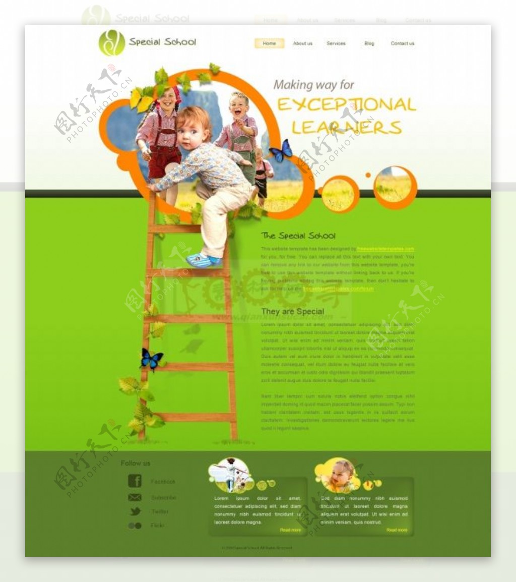 幼儿教育网页模板