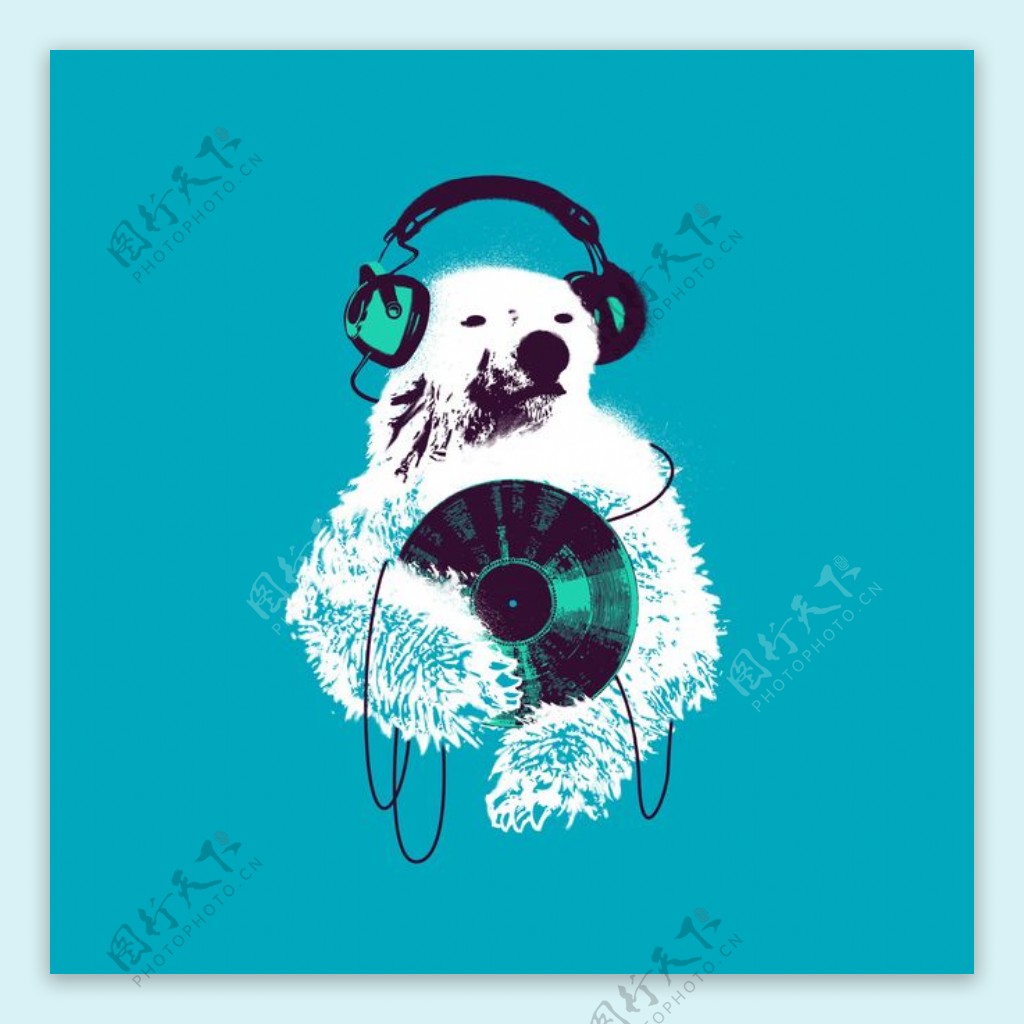 位图插画动物熊北极熊免费素材