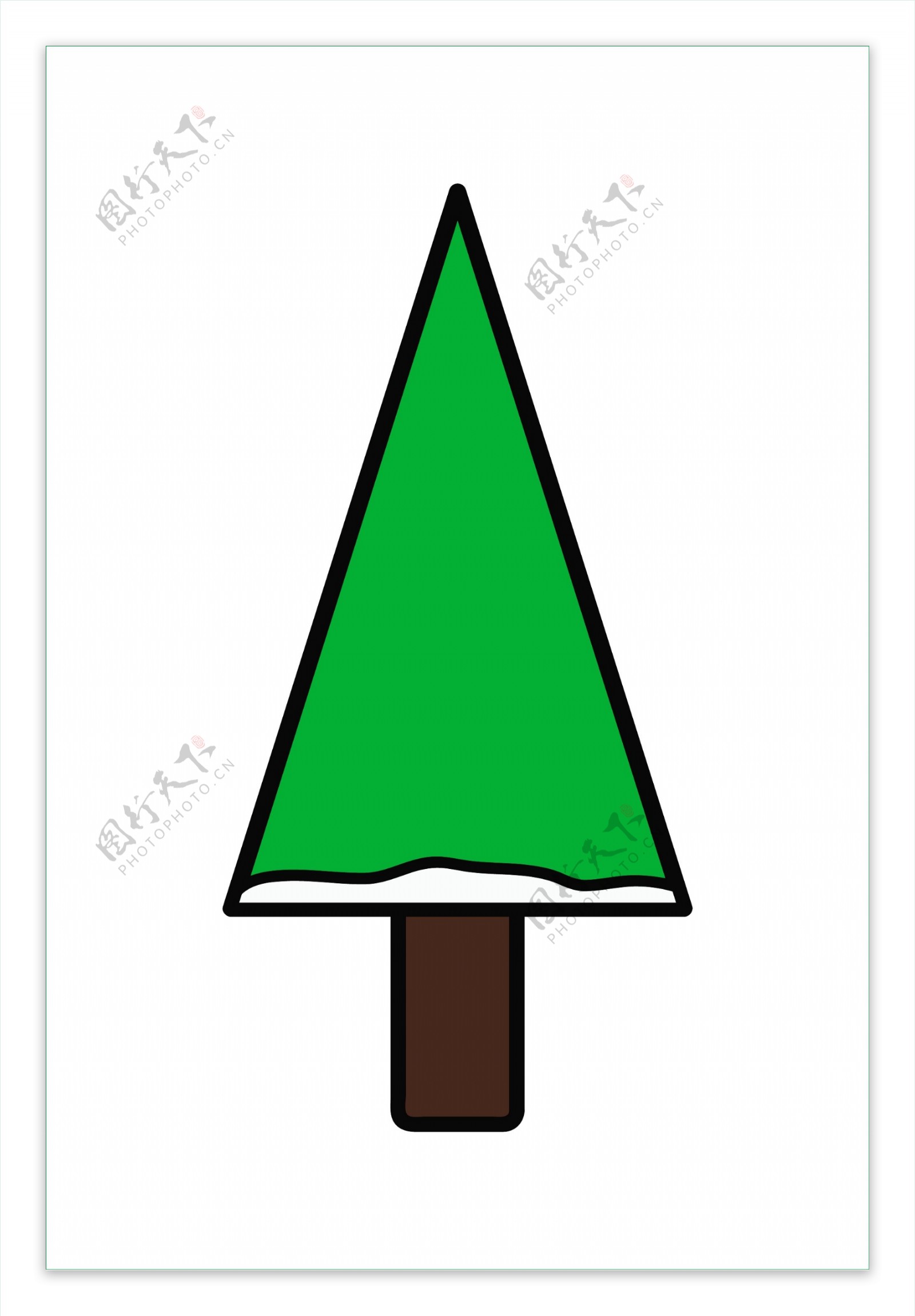 绿色形状的圣诞树