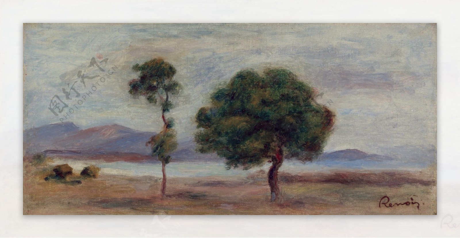 PierreAugusteRenoirLandscape190502法国画家皮埃尔奥古斯特雷诺阿PierreAugusteRenoir印象派人物油画