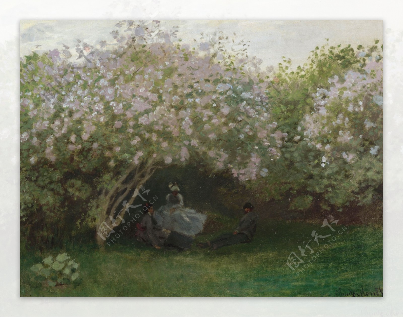 LilacsGreyWeather1872风景建筑田园植物水景田园印象画派写实主义油画装饰画