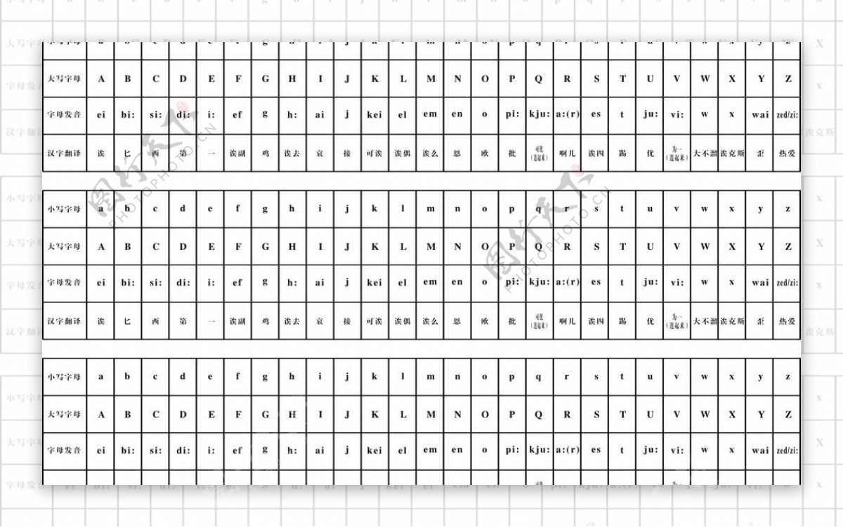 26个字母的图片