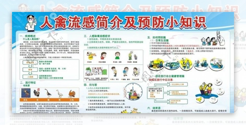 H7N9禽流感宣传广告设计模板