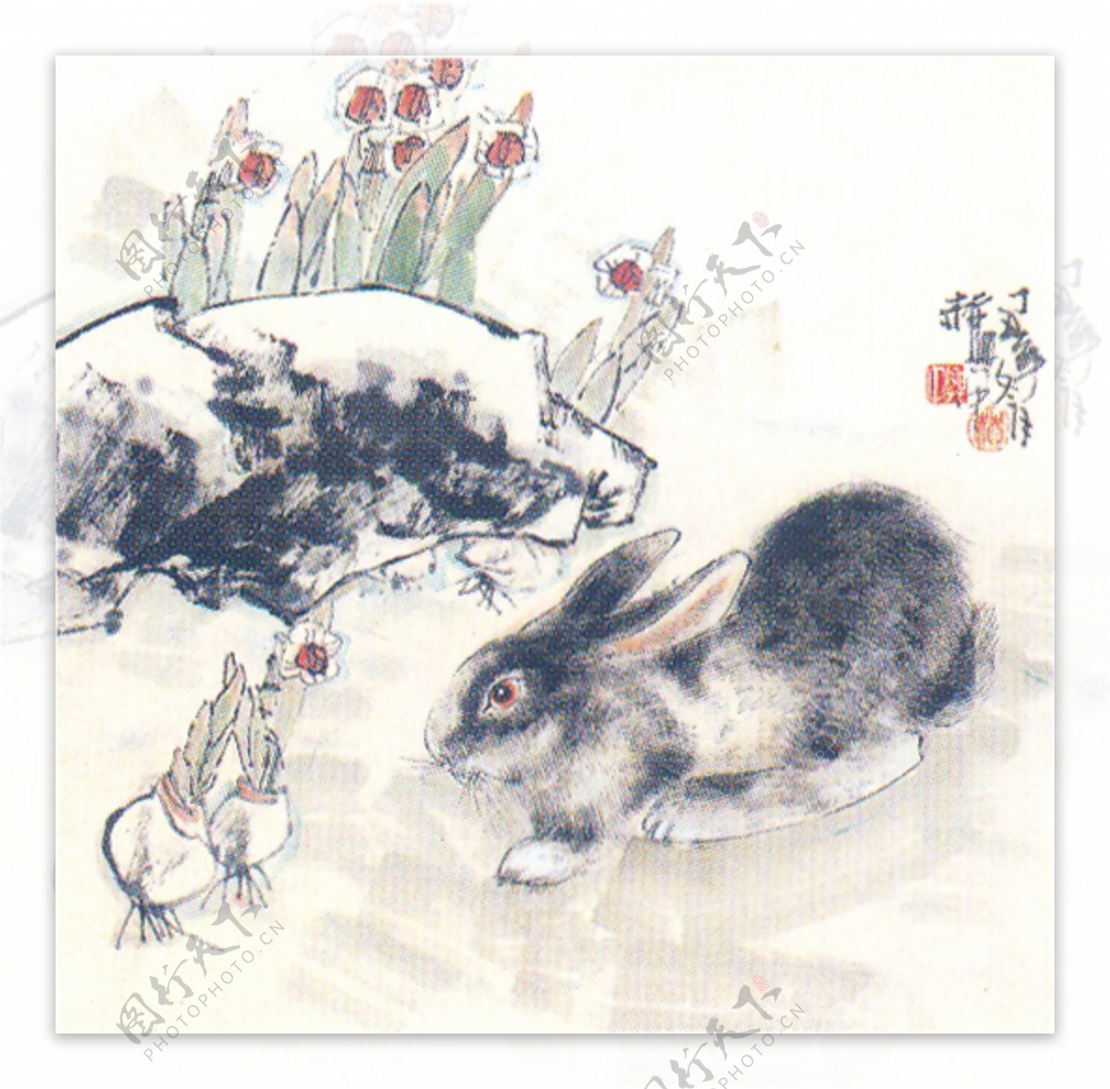 生肖兔国画19