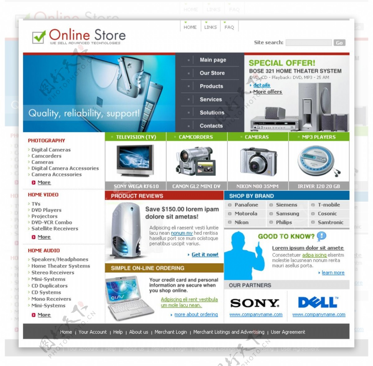 网站销售设计网站模板图片