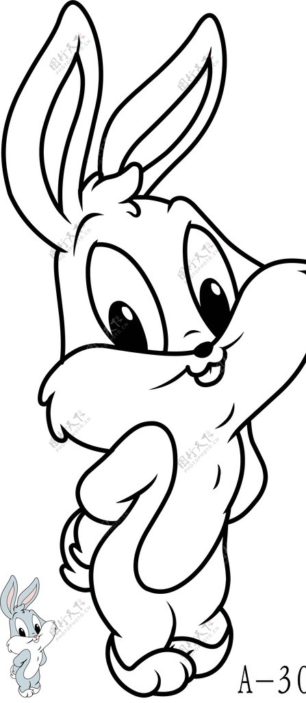 卡通兔子矢量图图片