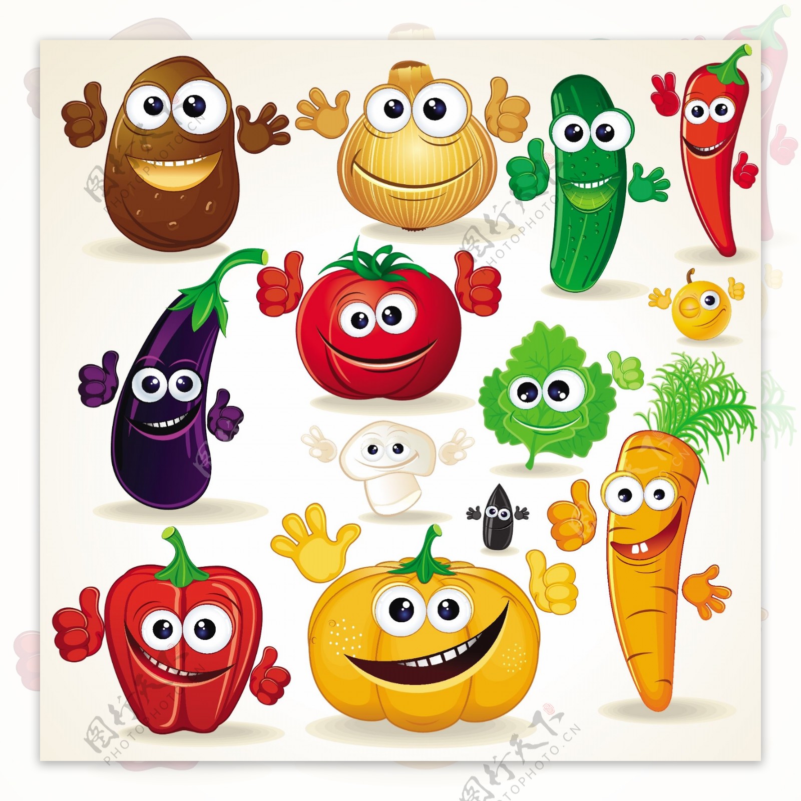卡通瓜果蔬菜图片
