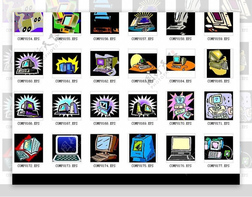 矢量电脑素材02图片素材-编号07955451-图行天下