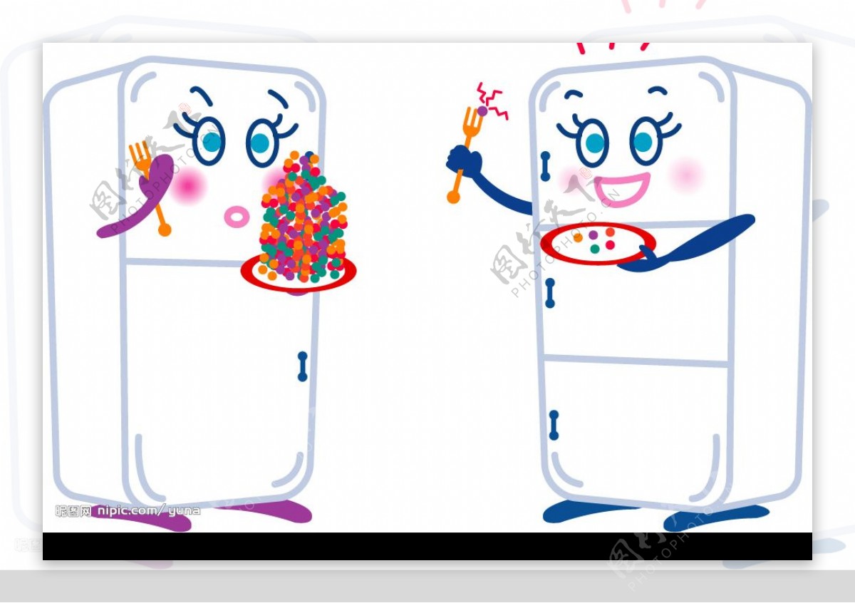 卡通風格冰箱畫向量圖形及更多冷凍庫圖片 - 冷凍庫, 剪裁圖, 卡通 - iStock