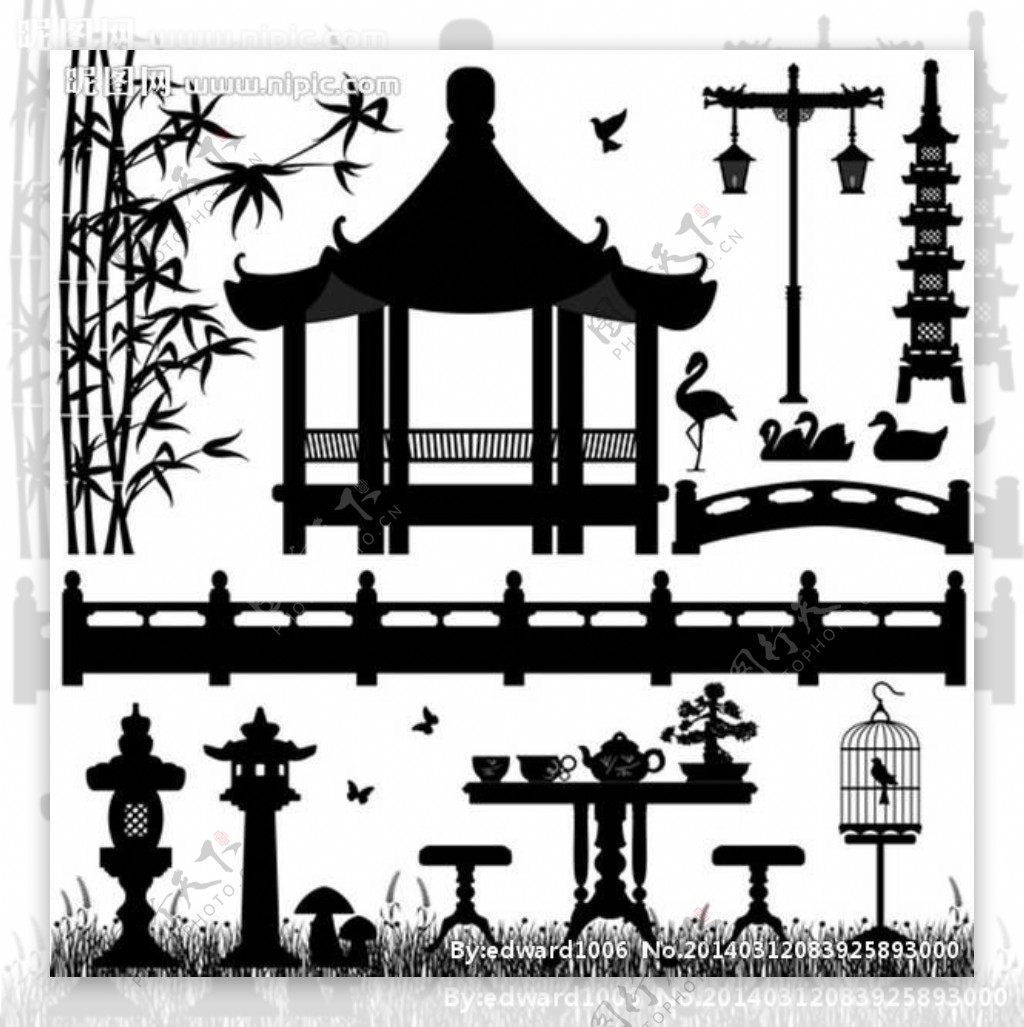 中式古典公园图片
