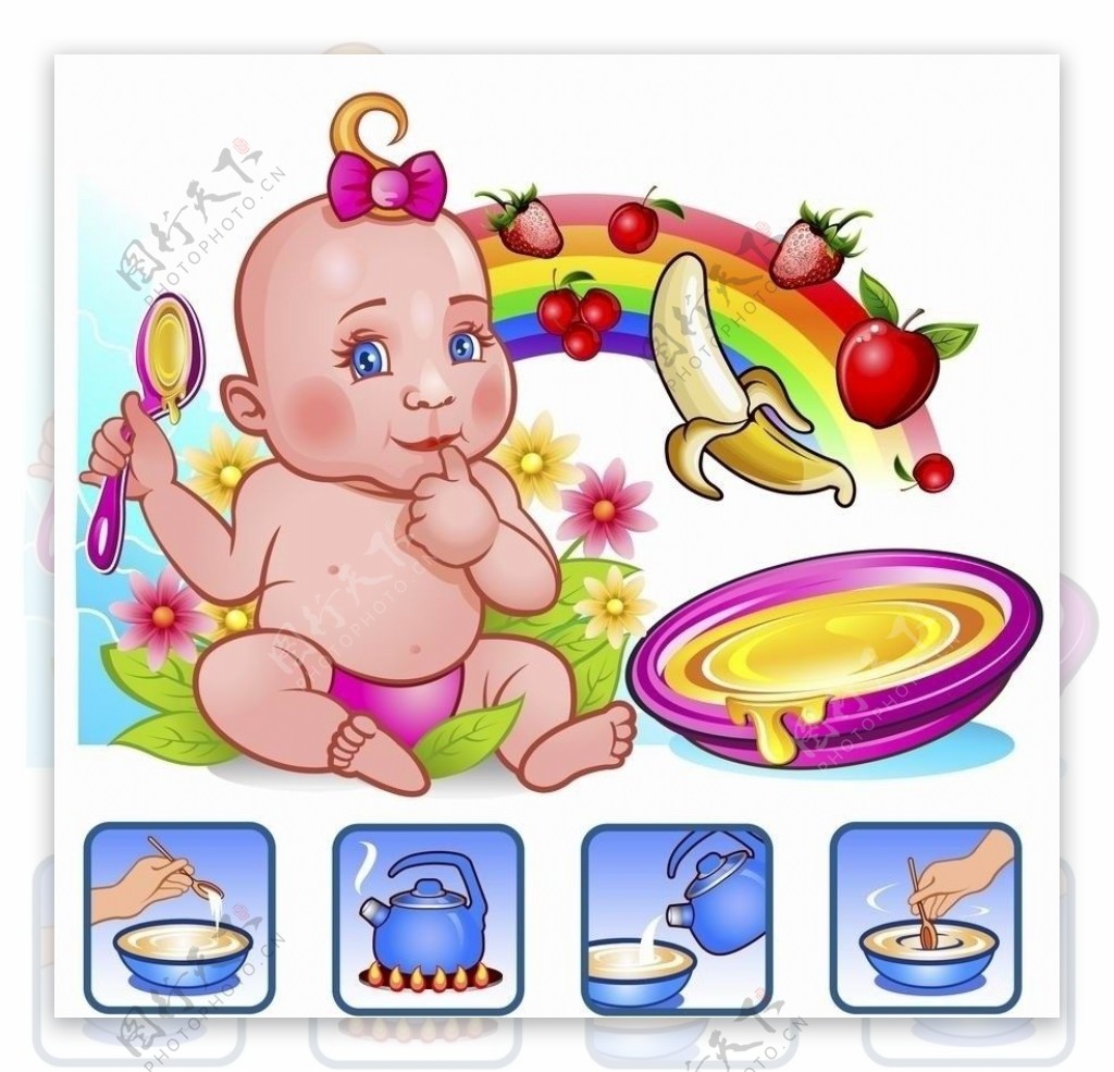 婴儿宝宝营养健康美食图片