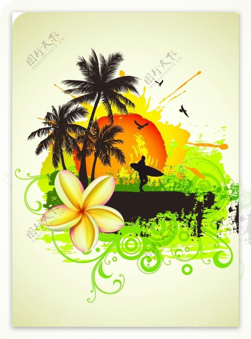 夏威夷风情海报图片