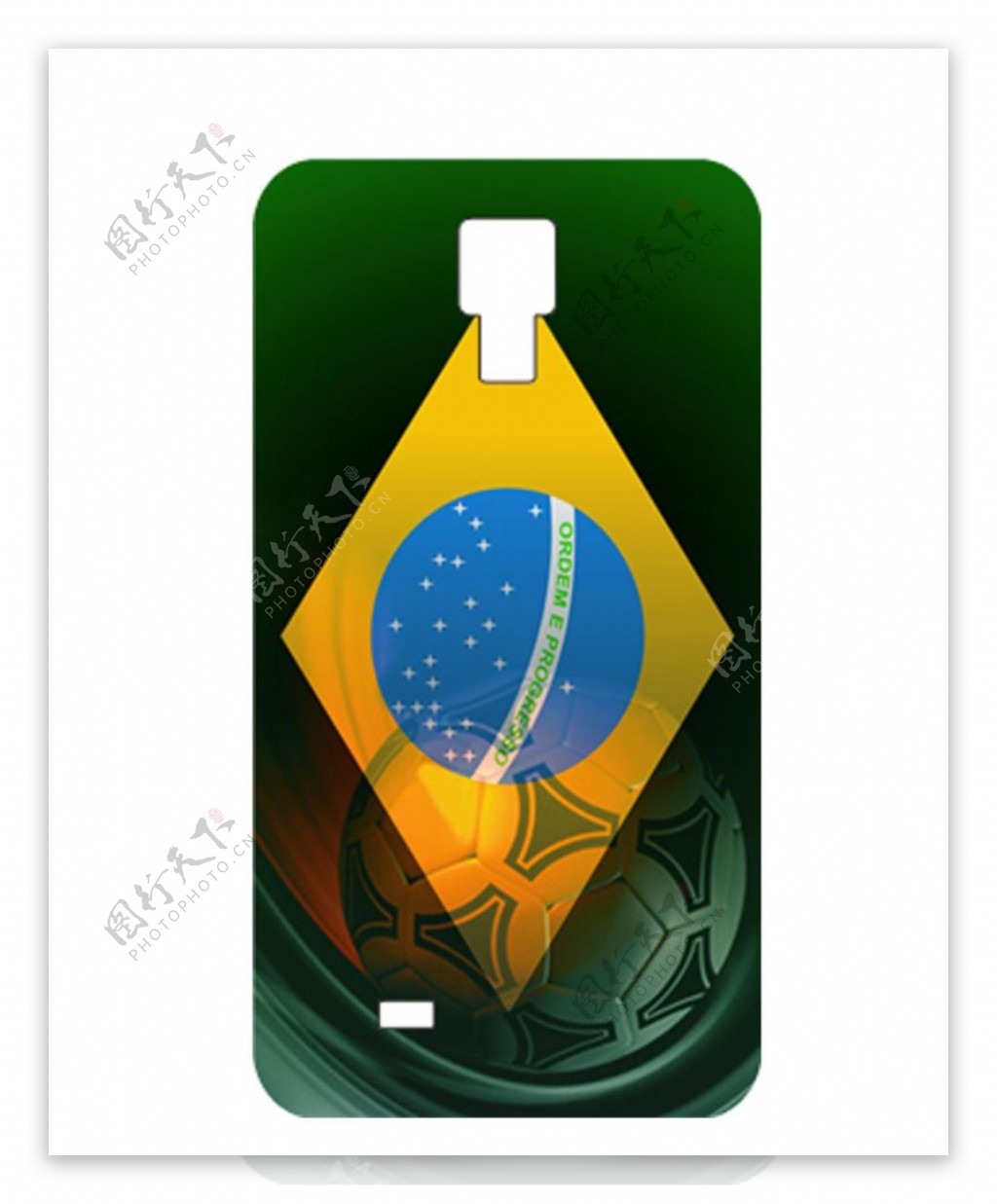 巴西世界杯足球手机壳图片