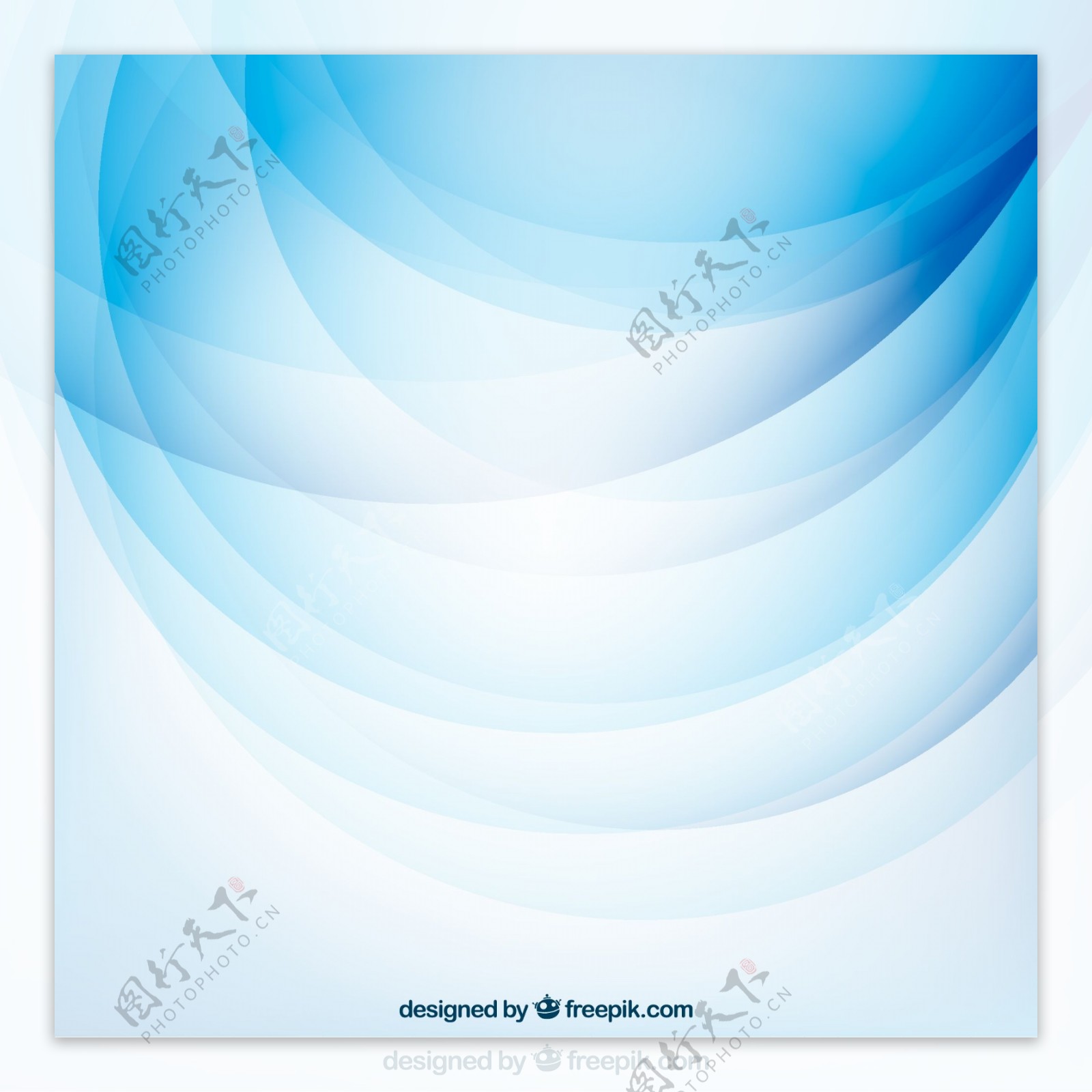 蓝色叠影半圆形背景矢量素材图片