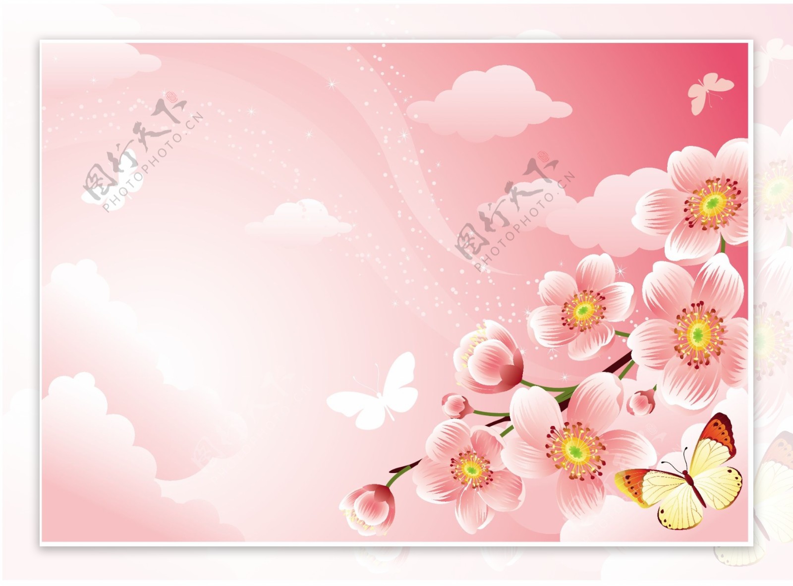 樱花背景素材图片
