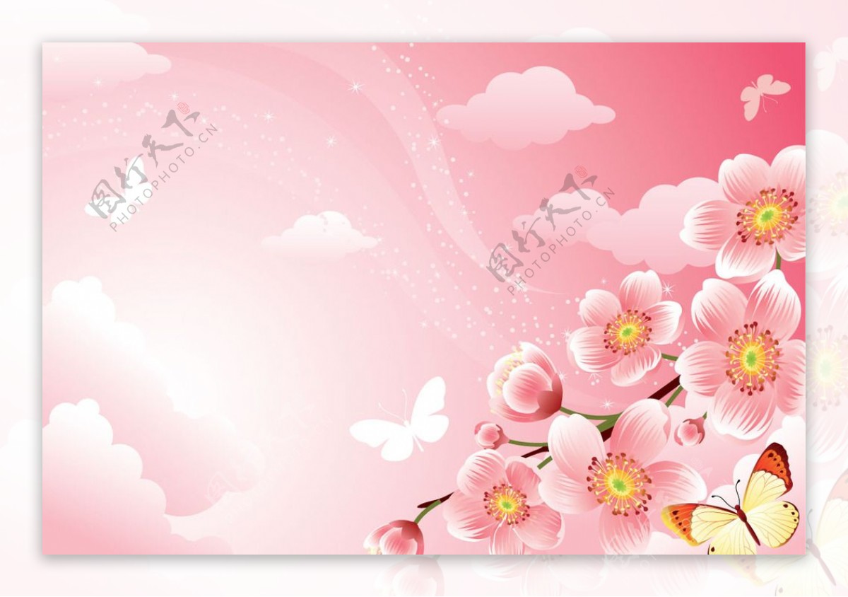 樱花背景素材图片