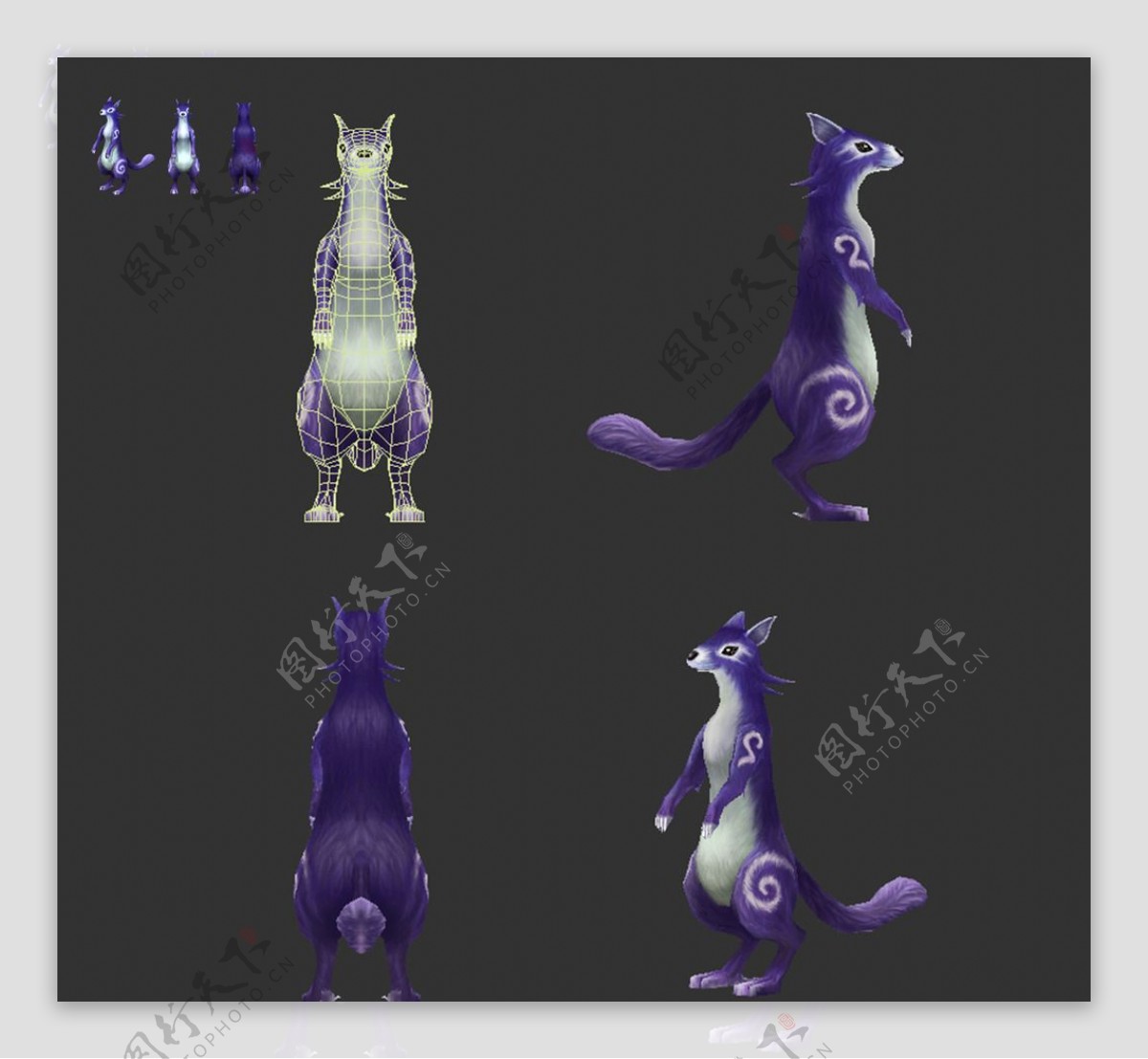 紫貂3D网游怪物模型图片