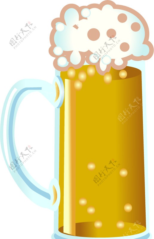 卡通杯装啤酒图片