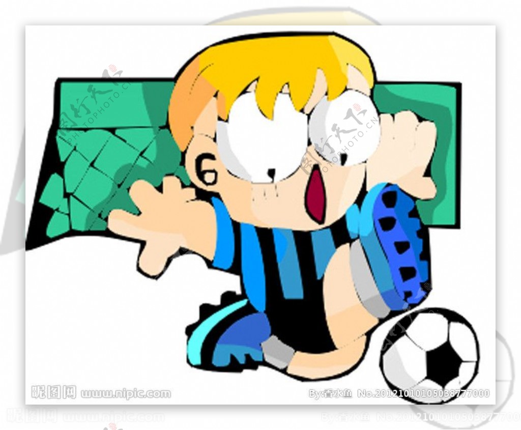 足球卡通运动人物图片