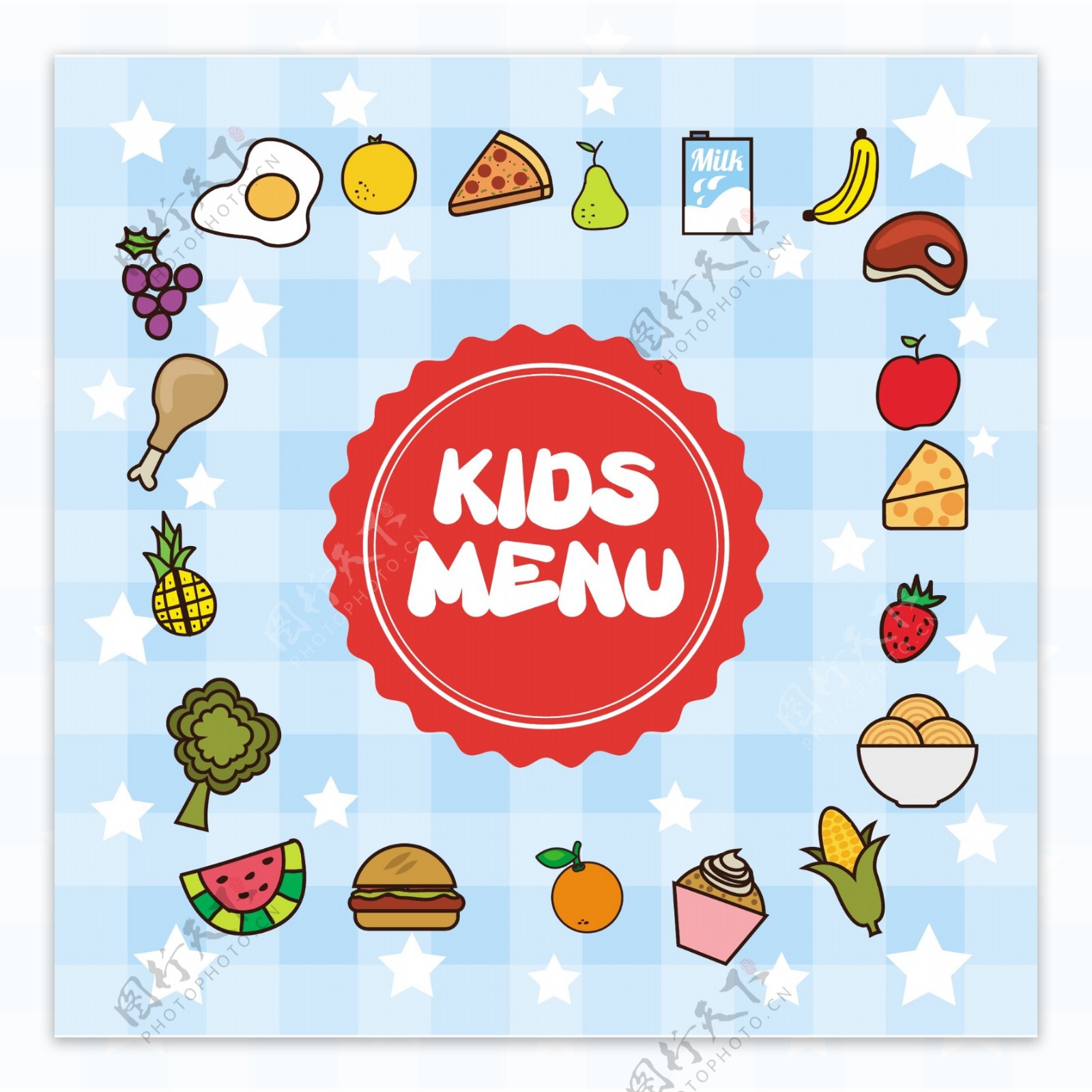 儿童菜单图片素材-编号08602864-图行天下
