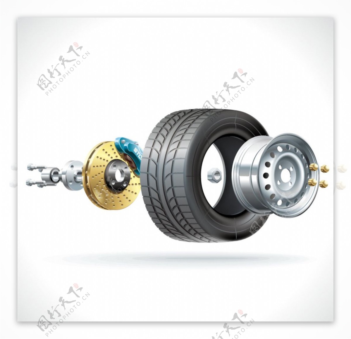 汽车轮胎轮毂设计图片