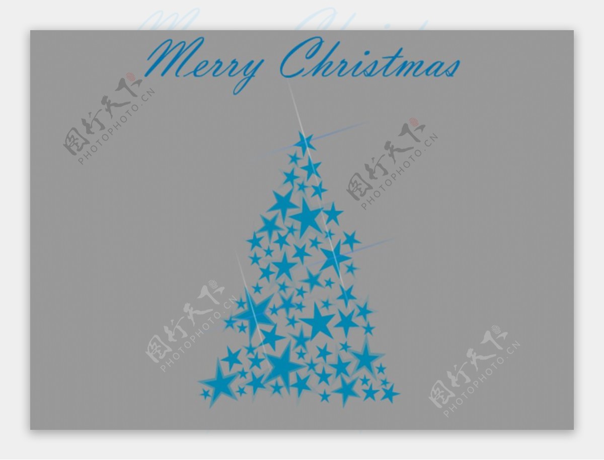 蓝色发光圣诞树flash动画
