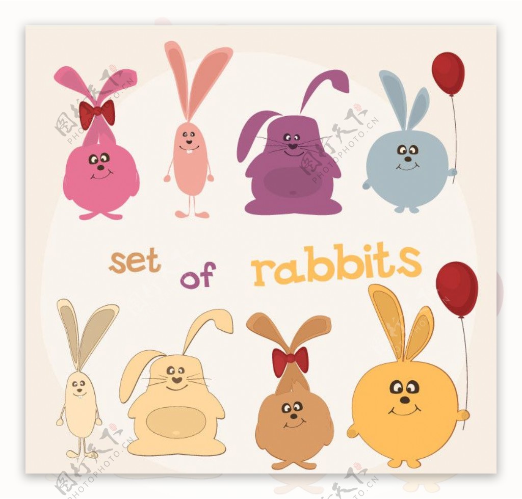 复活节兔子矢量图片